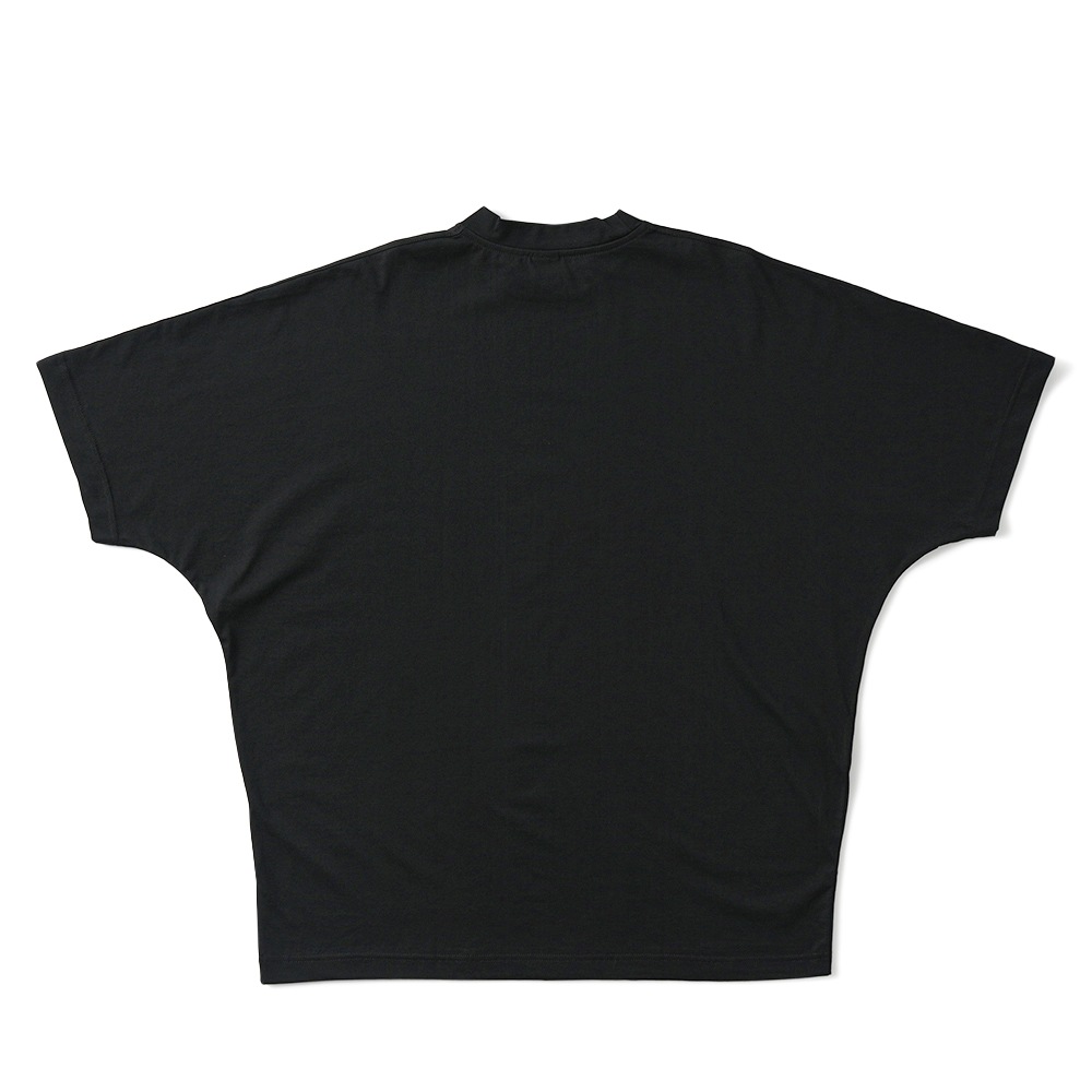 GICIPI ジチピ 2506P MERLUZZO Jersey Doppio Ritorto メルルッーツ クルーネック リラックスフィット ドルマンスリーブ Tシャツ NERO