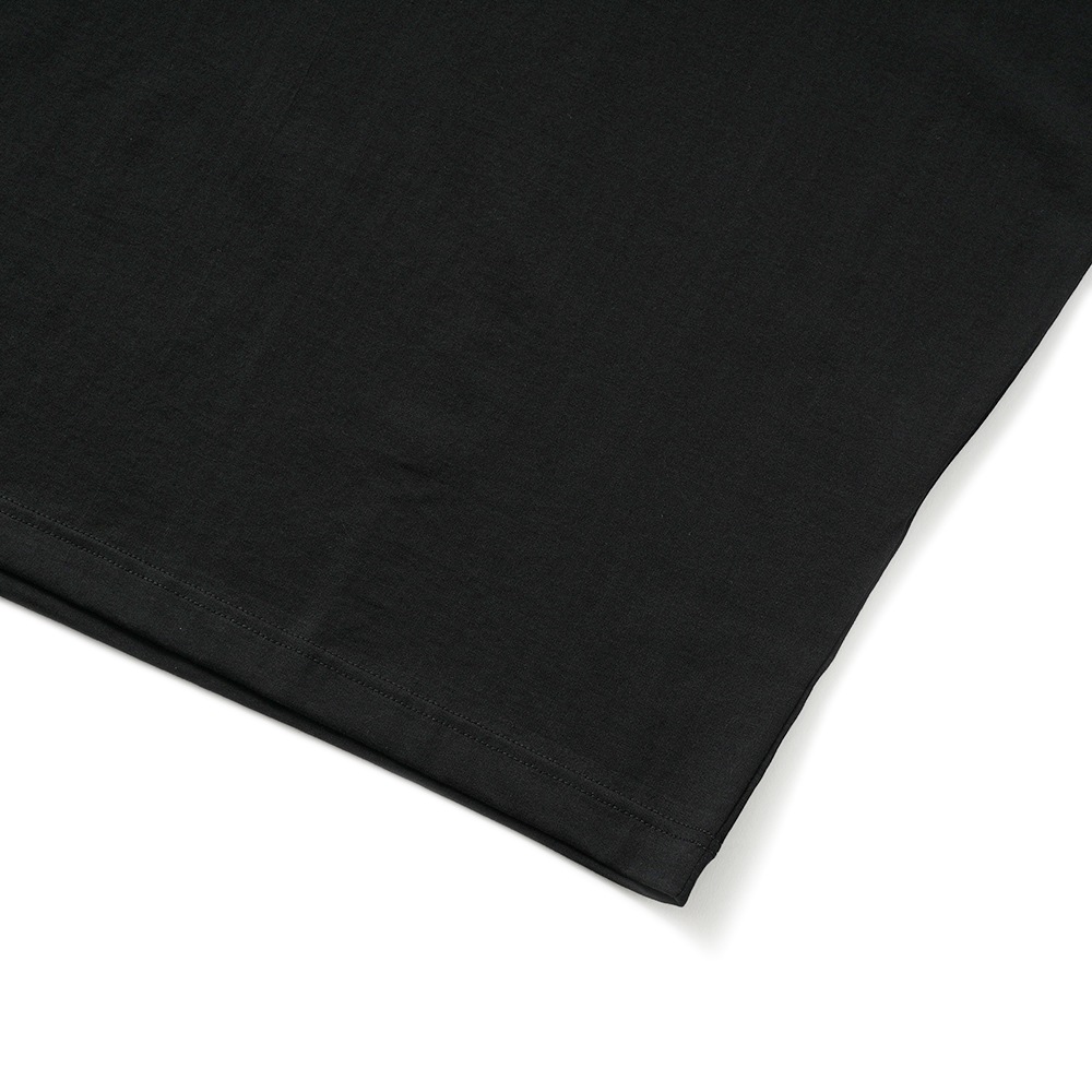 GICIPI ジチピ 2506P MERLUZZO Jersey Doppio Ritorto メルルッーツ クルーネック リラックスフィット ドルマンスリーブ Tシャツ NERO