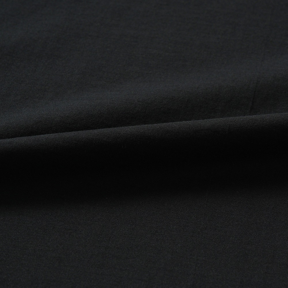 GICIPI ジチピ 2506P MERLUZZO Jersey Doppio Ritorto メルルッーツ クルーネック リラックスフィット ドルマンスリーブ Tシャツ NERO
