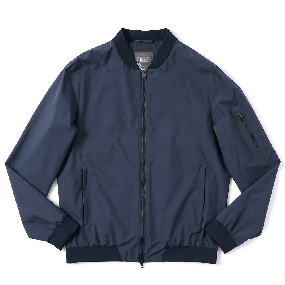 HERNO ヘルノ FUNCTIONAL WARDROBE GORE-TEX 2レイヤー MA-1型 ジップアップブルゾン GI000457U-11106 NAVY