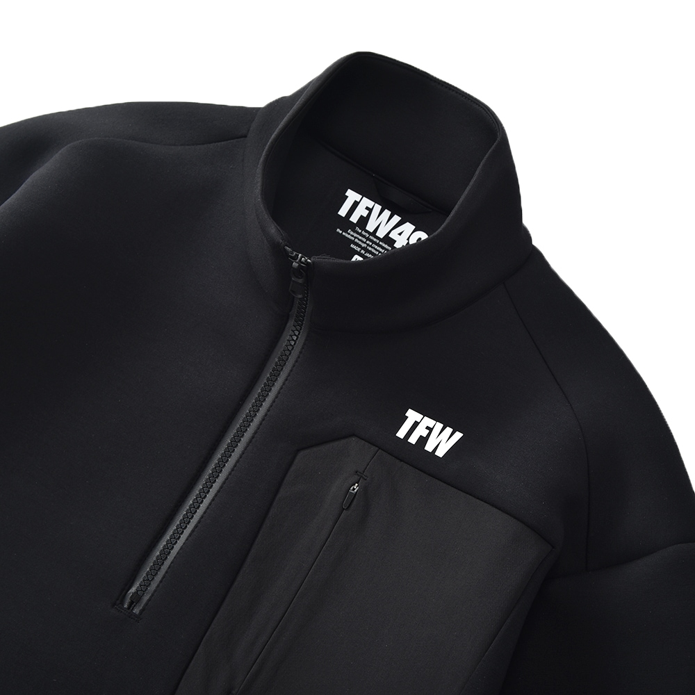 TFW49 ティーエフダブリュー49 CARDBOARD MATERIAL HALF ZIP SWEAT