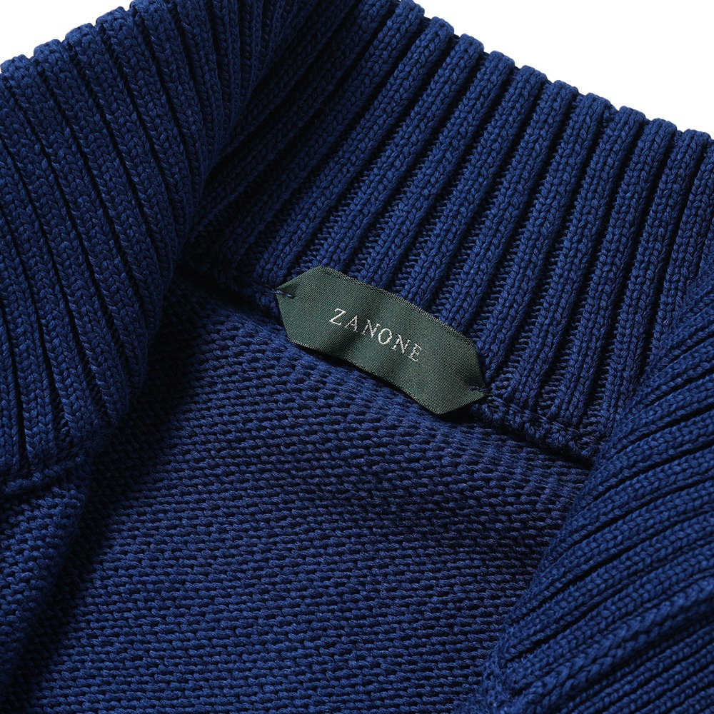 ZANONE ザノーネ CHIOTO コットン ミドルゲージ ニット スタンドカラー