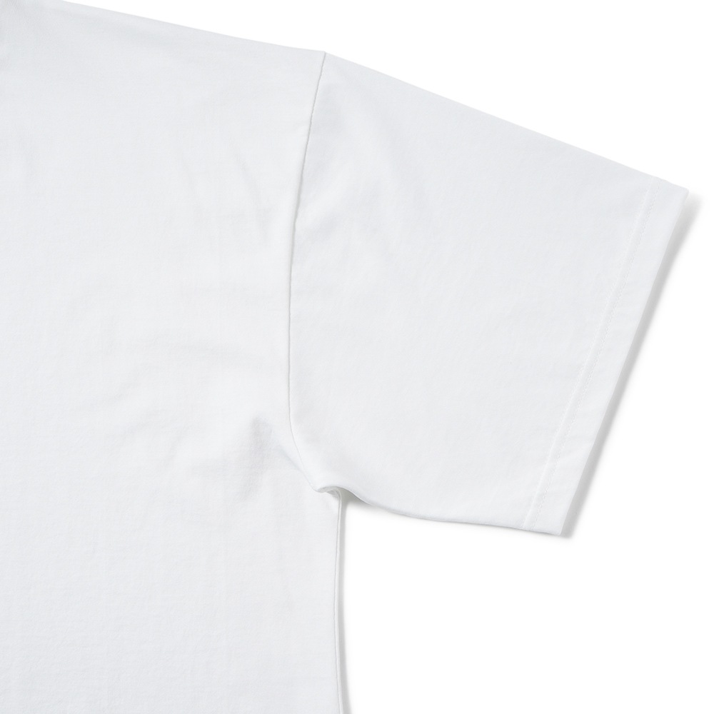 GICIPI ジチピ 2404P GRANCHIO Jersey Doppio Ritorto グラーンキオ ジャージ ドッピオ リトルト 双糸ジャージ クルーネック 半袖カットソー WHITE