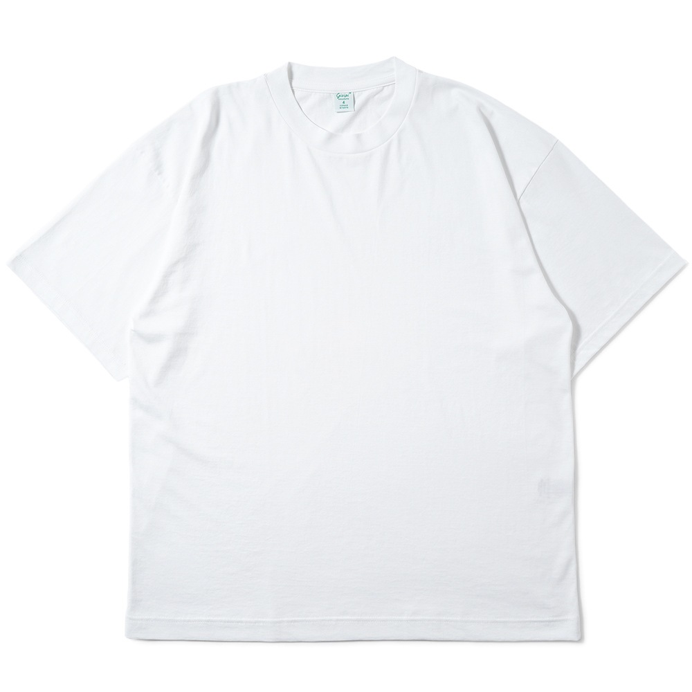 GICIPI ジチピ 2404P GRANCHIO Jersey Doppio Ritorto グラーンキオ ジャージ ドッピオ リトルト 双糸ジャージ クルーネック 半袖カットソー WHITE