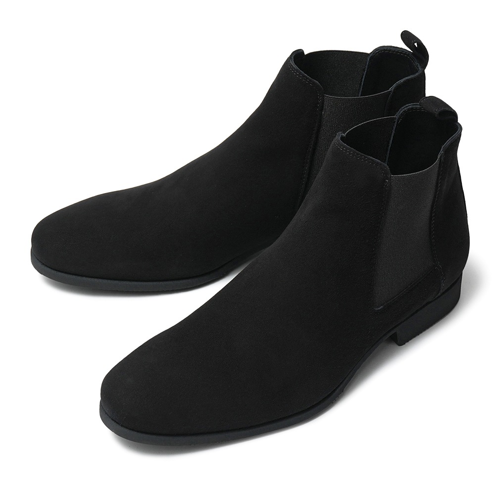 FERRANTE フェランテ JUST CAMOSCIO GUM LIGHT スエード サイドゴアブーツ BLACK