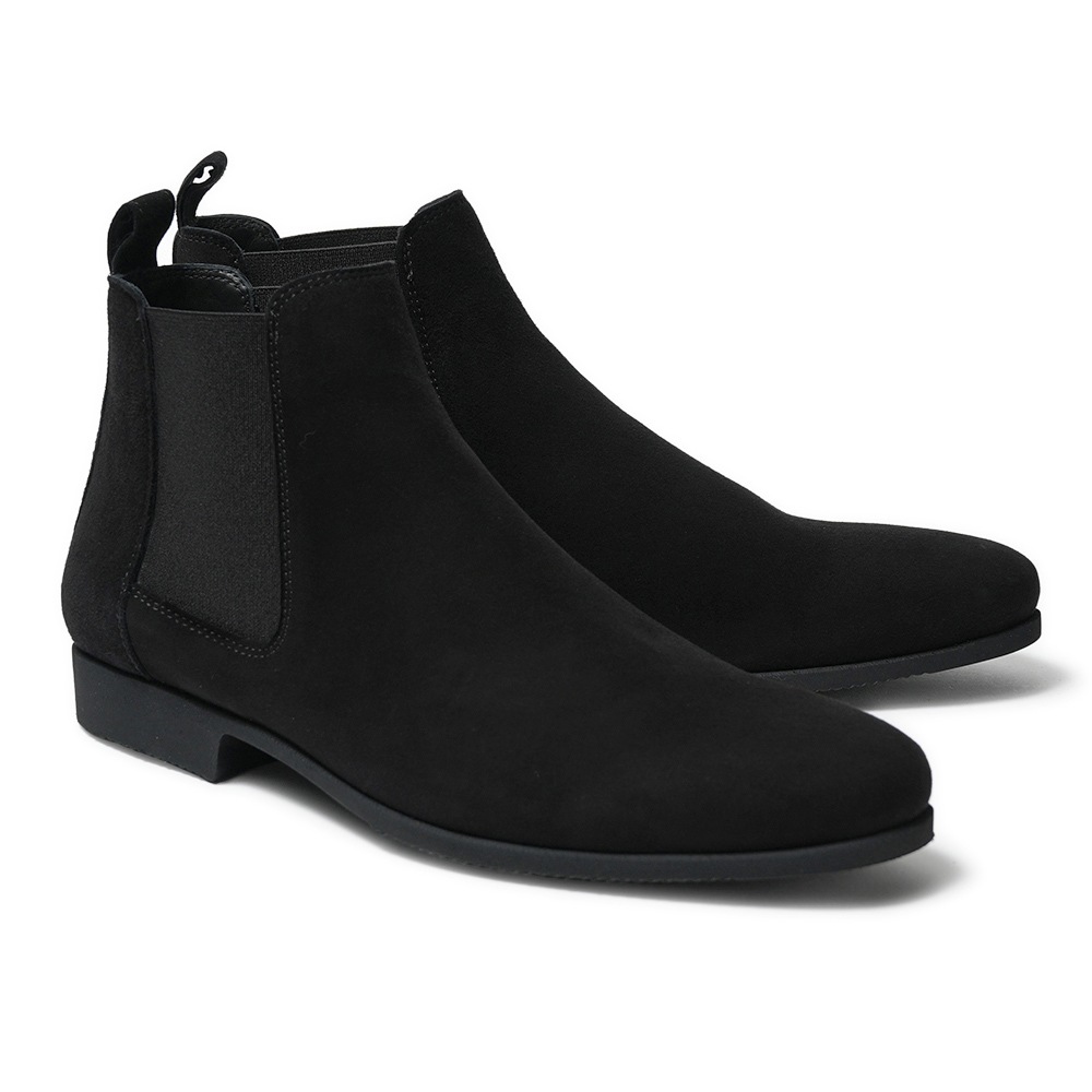 FERRANTE フェランテ JUST CAMOSCIO GUM LIGHT スエード サイドゴアブーツ BLACK