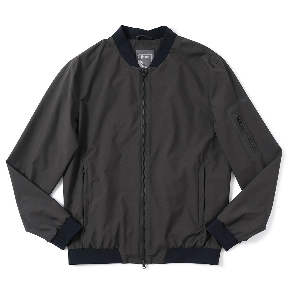 HERNO ヘルノ FUNCTIONAL WARDROBE GORE-TEX 2レイヤー MA-1型 ジップアップブルゾン GI000457U-11106 BROWN BLACK