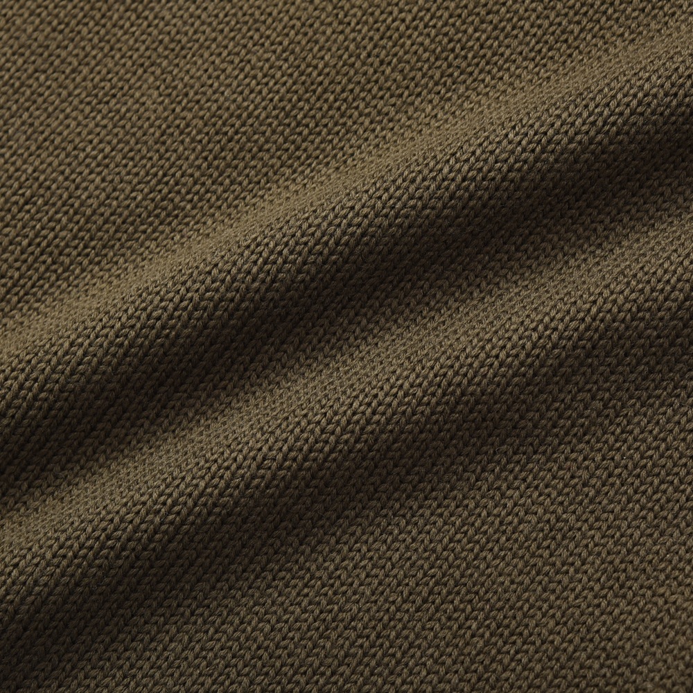 GRANSASSO グランサッソ レインウール タートルネック ロングスリーブニット 14136/24609 KHAKI