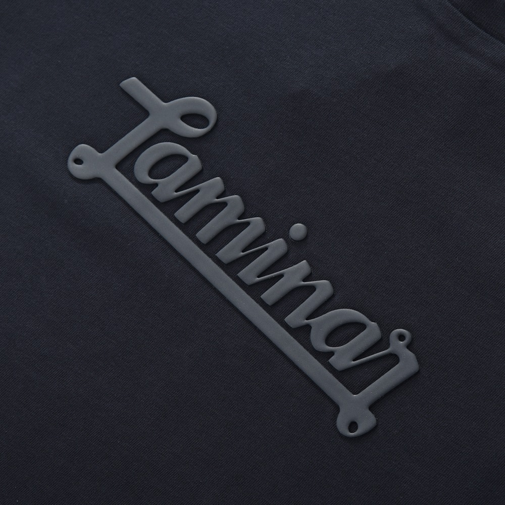 HERNO Laminar ヘルノ ラミナー コンパクトジャージ エンボス ショートスリーブ Tシャツ NAVY