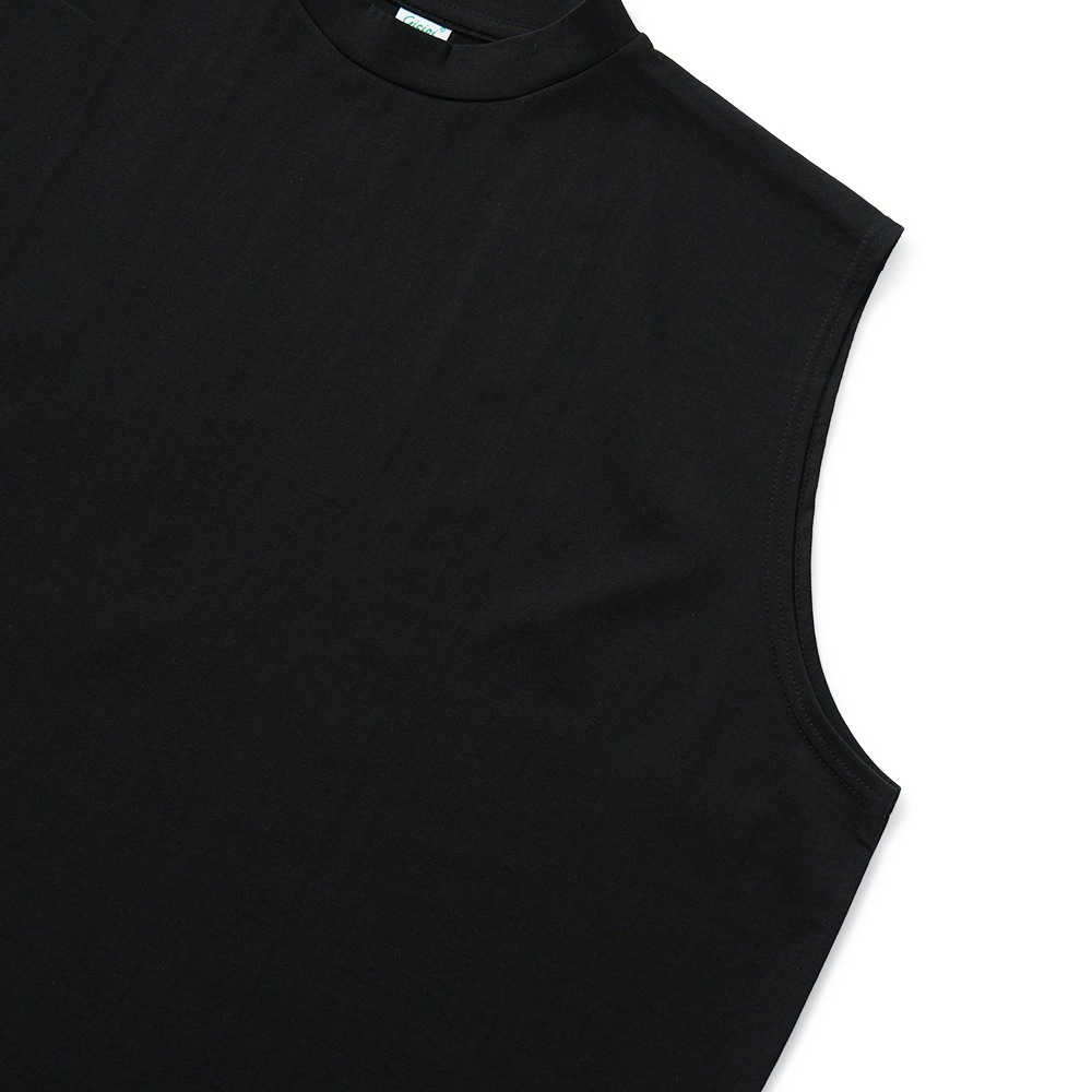 GICIPI ジチピ 2504P SPIGOLA スピーゴラ クルーネック リラックスフィット ノースリーブTシャツ NERO