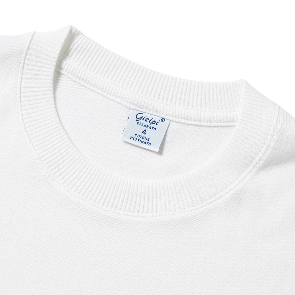 GICIPI ジチピ 2409P ARAGOSTA Cotone Soft アラゴースタ コトーネソフト クルーネック 半袖ニットソー WHITE