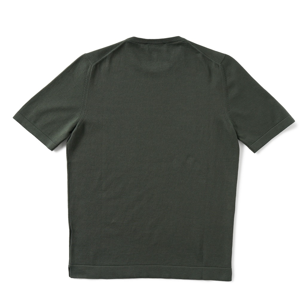 GRAN SASSO グランサッソ ソフトコットン ニット クルーネック ショートスリーブ Tシャツ 58138/18120 GREEN