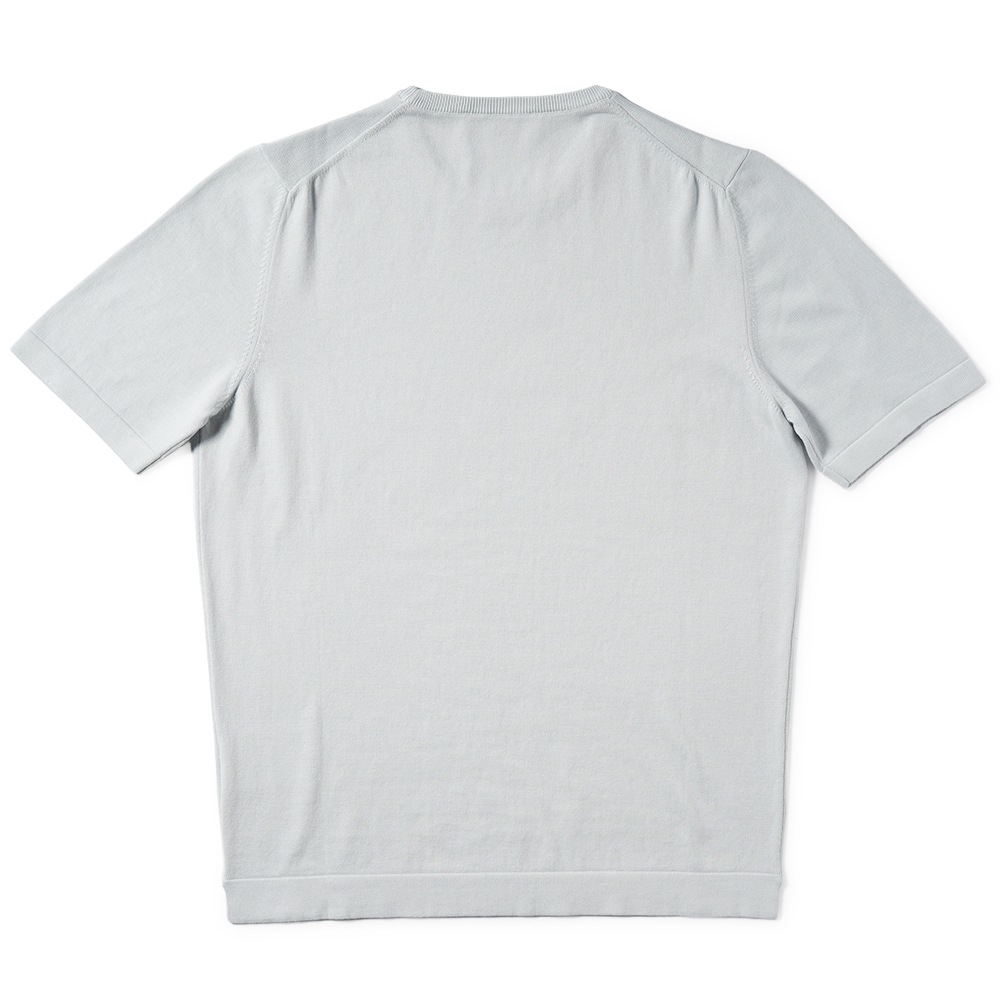 GRANSASSO グランサッソ ソフトコットン ニット クルーネック ショートスリーブ Tシャツ 58138/18120 L.GRAY