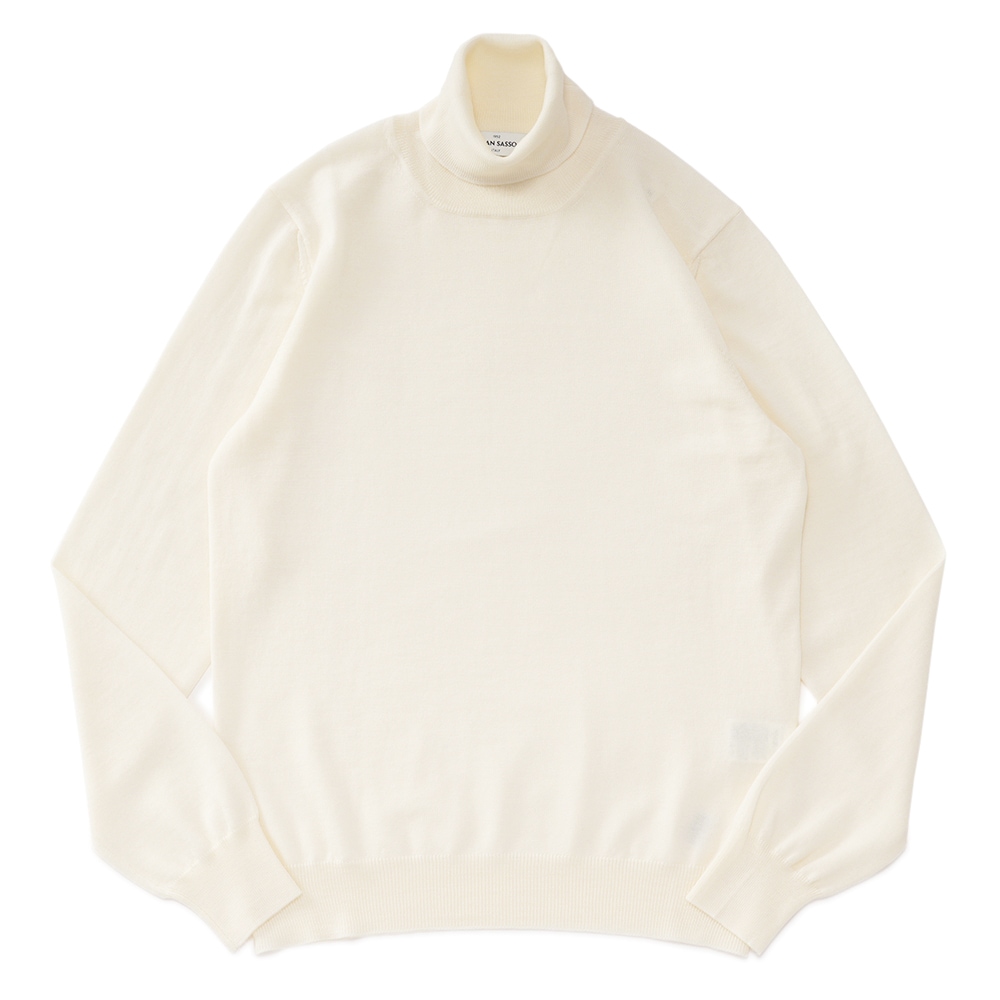 美品 グランサッソ タートルニットメリノウール 現行 XL オフホワイト 美品 グランサッソ タートルニットメリノウール 現行 XL オフ