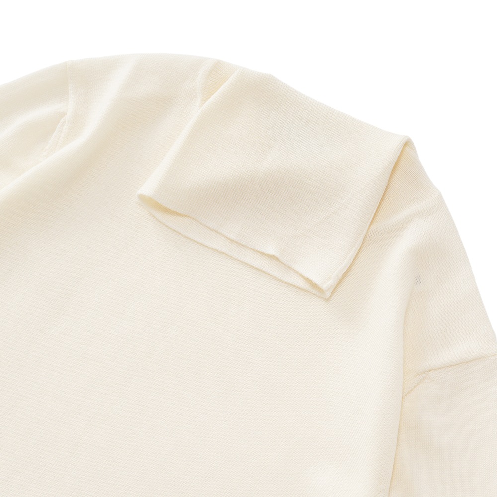 GRANSASSO グランサッソ メリノウール ニット タートルネック ロングスリーブ 55157/14290 OFF WHITE