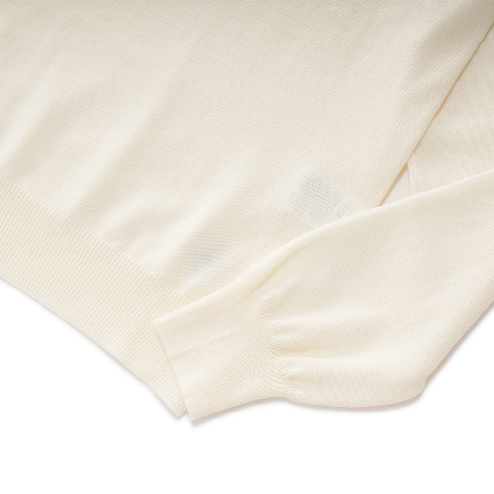 GRANSASSO グランサッソ メリノウール ニット タートルネック ロングスリーブ 55157/14290 OFF WHITE