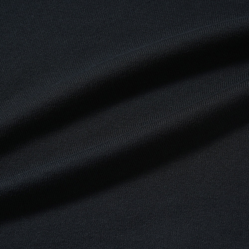 GRANSASSO グランサッソ ソフトコットン ニット モックネック ショートスリーブ Tシャツ 58109/18120 BLACK