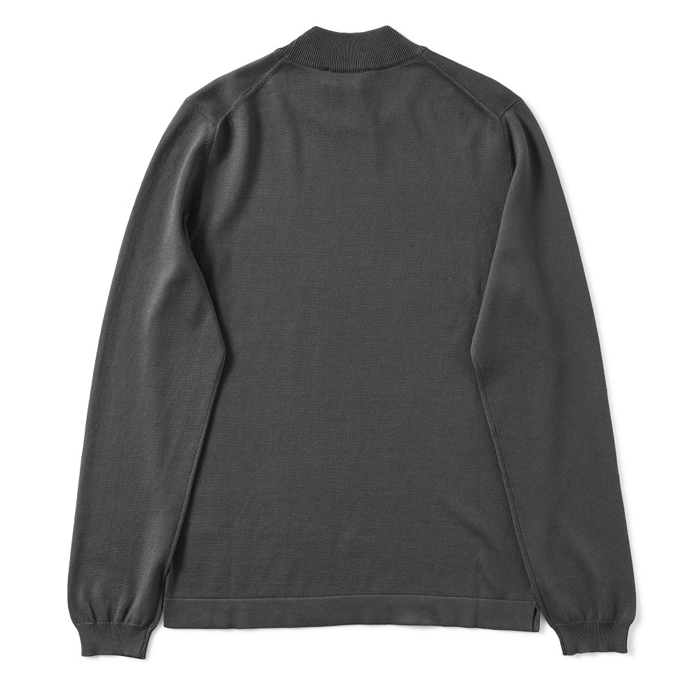 GRANSASSO グランサッソ ソフトコットン ニット モックネック ロングスリーブ 58108/18120 CHARCOAL