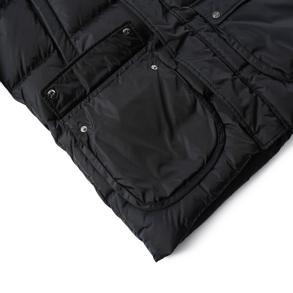 HERNO ヘルノ NYLON CHAMONIX POLAR-TECH 撥水ナイロン フーデッド ダウンブルゾン PI001140U-12004Z BLACK