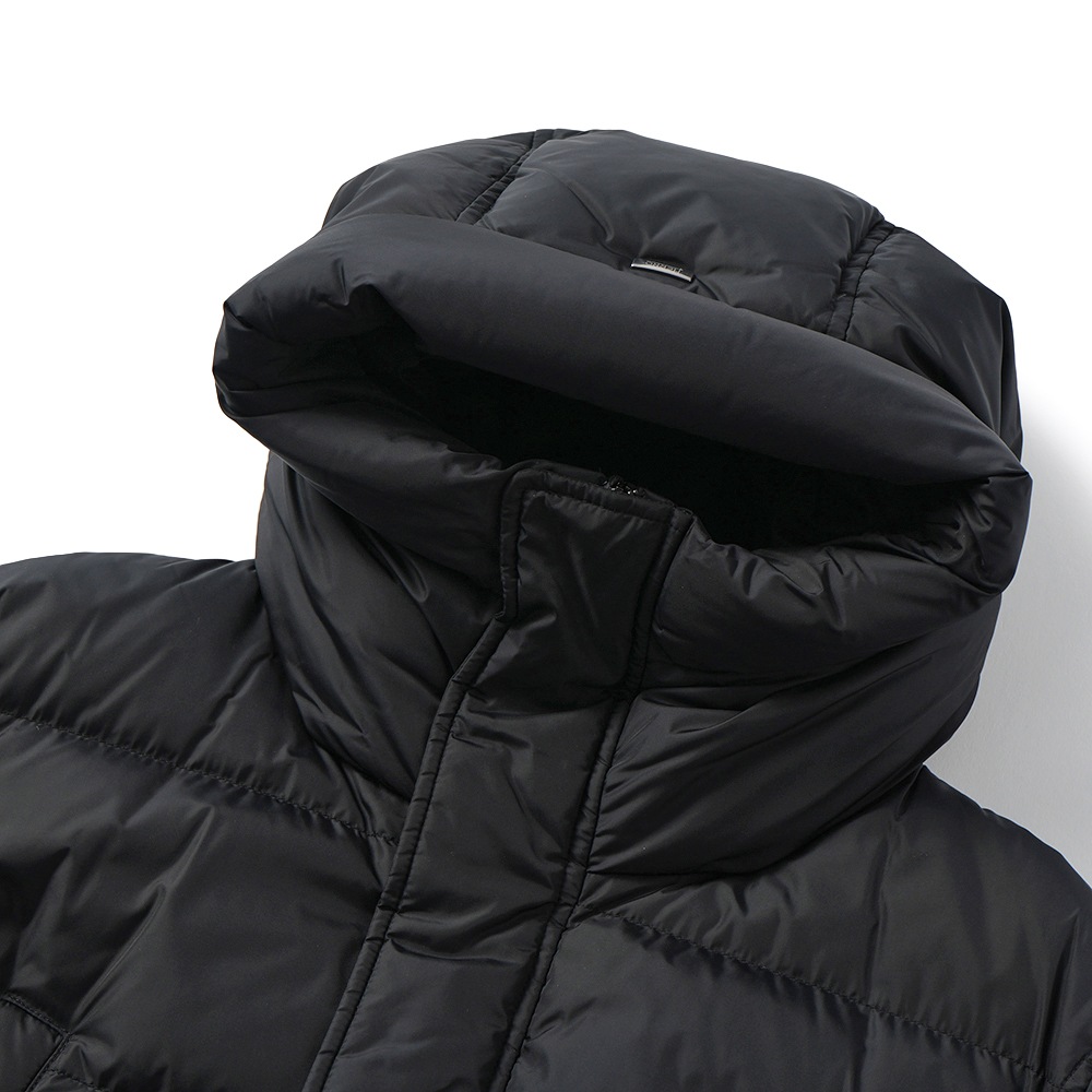 HERNO ヘルノ NYLON CHAMONIX POLAR-TECH 撥水ナイロン フーデッド ダウンブルゾン PI001140U-12004Z BLACK