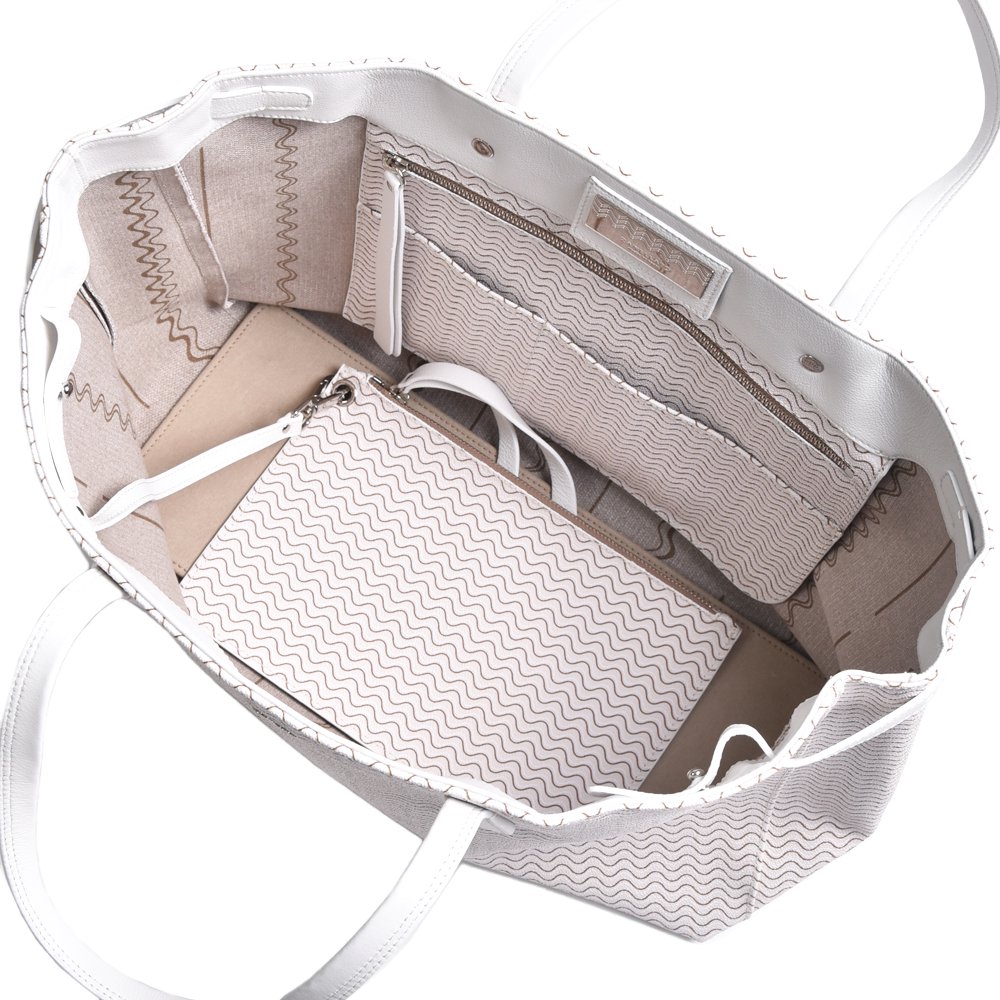 ZANELLATO ザネラート DUO GRAND TOUR BLANDINE トートバッグ WHITE