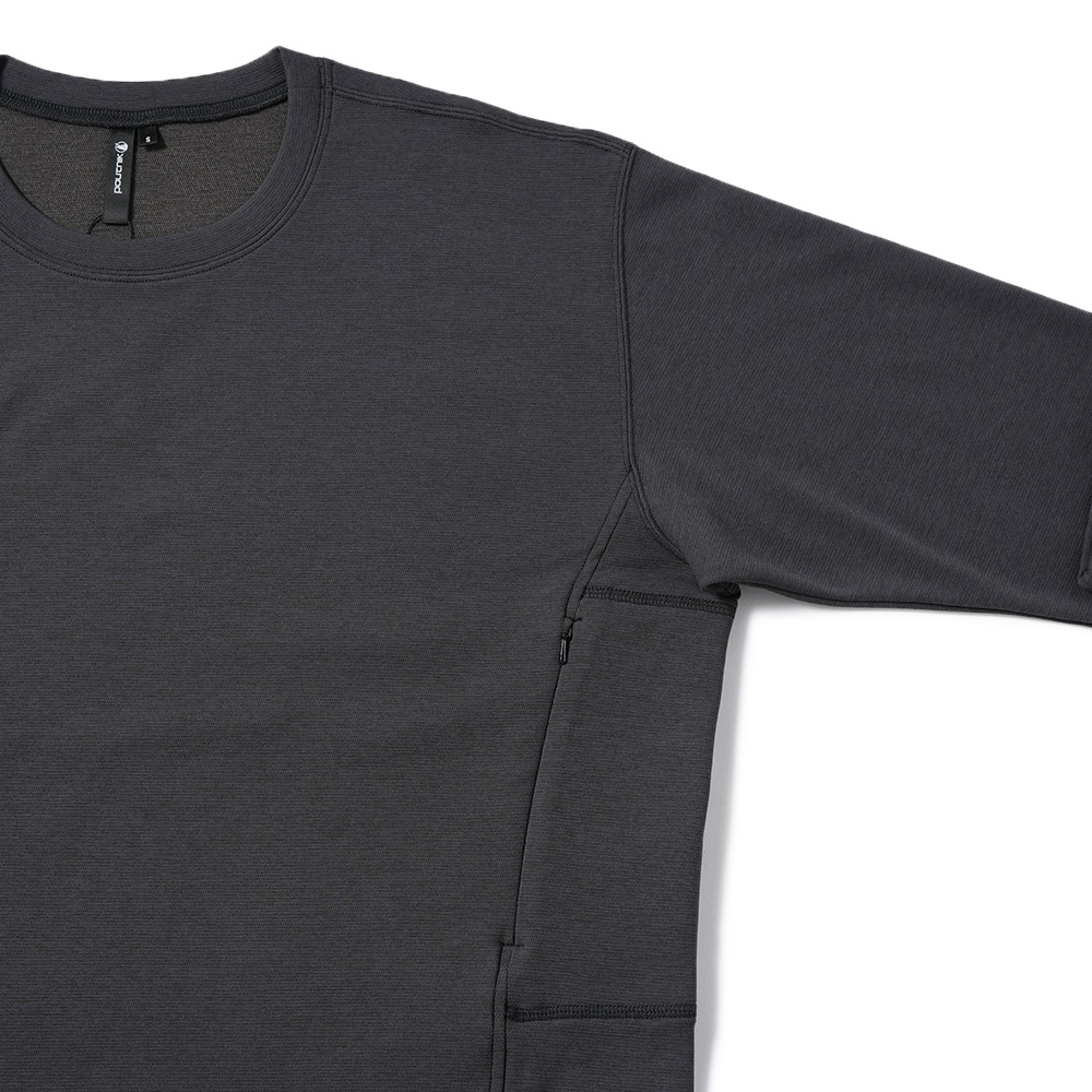 POUTNIK THE URBAN TRAVELER BY TILAK ポートニック ティラック DEL-TEE L/S デルティー ロングスリーブ ポケット BLACK