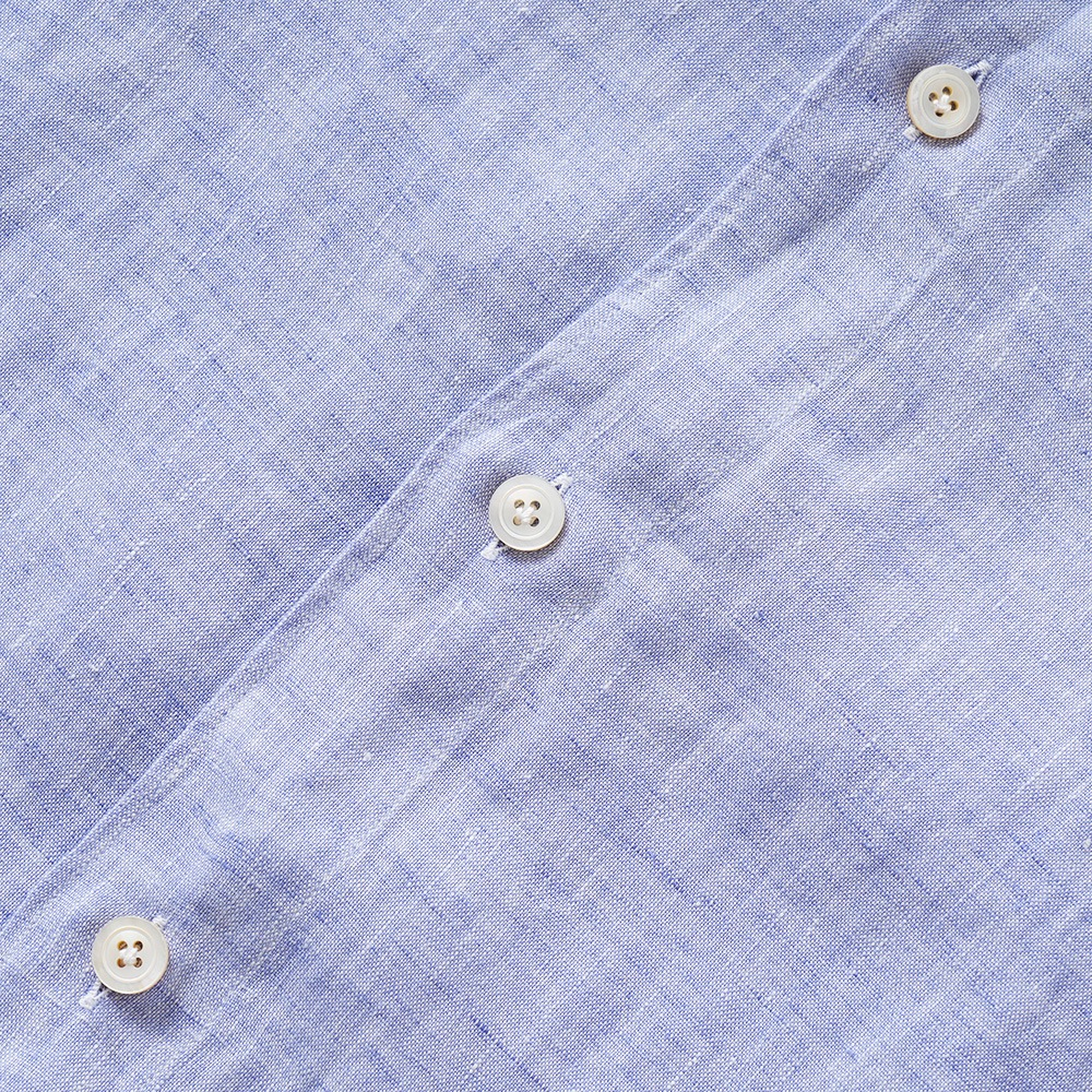 Finamore フィナモレ SERGIO BARI/010608 M0659 リネン ソリッド カッタウェイカラーシャツ PURPLE