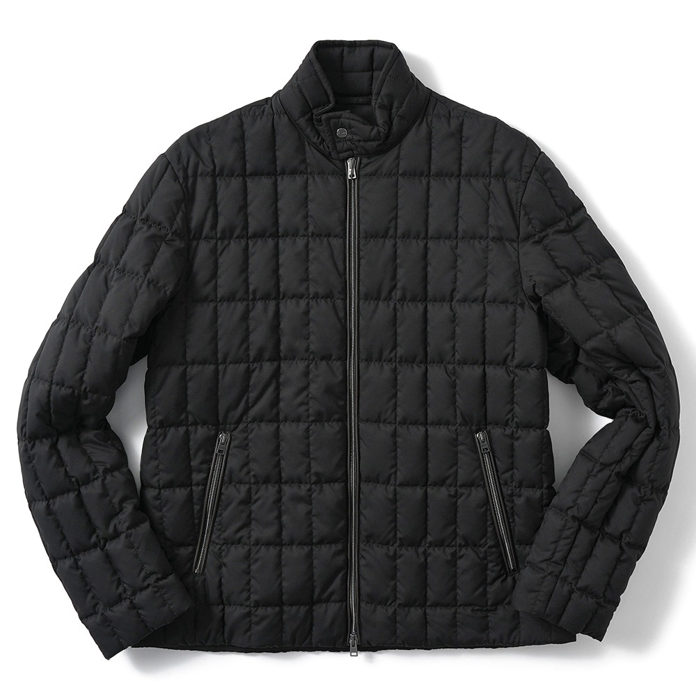 HERNO ヘルノ ARENDELLE POLAR-TECH 撥水ポリエステル  シングルライダース ダウンブルゾン PI001257U-12414Z BLACK