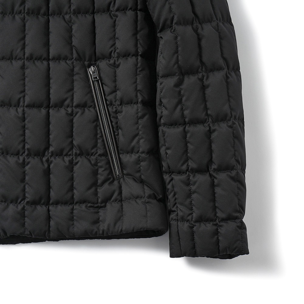 HERNO ヘルノ ARENDELLE POLAR-TECH 撥水ポリエステル  シングルライダース ダウンブルゾン PI001257U-12414Z BLACK