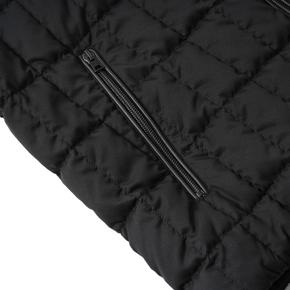 HERNO ヘルノ ARENDELLE POLAR-TECH 撥水ポリエステル  シングルライダース ダウンブルゾン PI001257U-12414Z BLACK