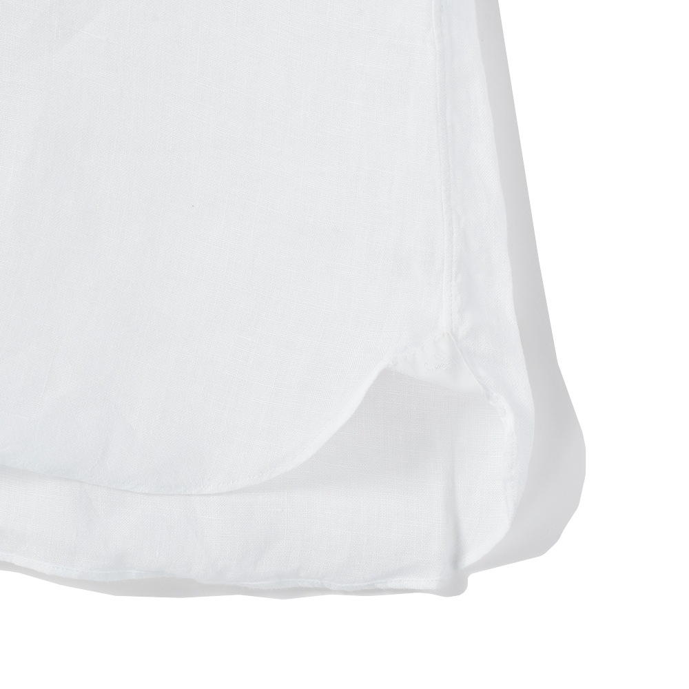 FINAMORE フィナモレ LISA GRACE リネン ソリッド ビッグシルエットシャツ C0032 010608 WHITE