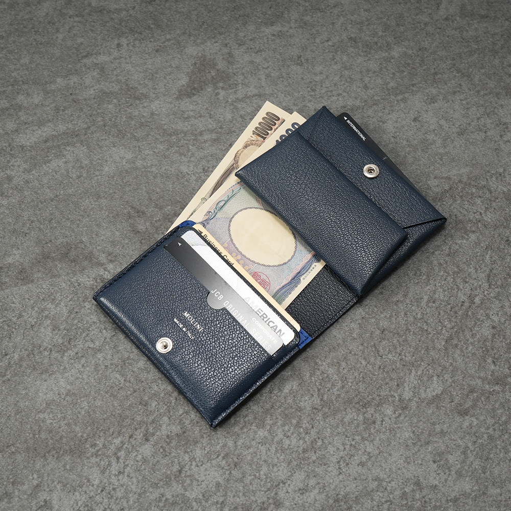 MOLINI モリニ Bifold Compact Wallet バイフォールドコンパクトウォレット 多目的ウォレット BCW1002 NAVY