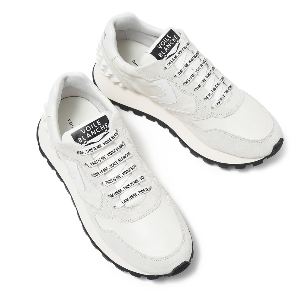 VOILE BLANCHE ボイルブランシェ PARIS STUDS スムースレザー・スエード スニーカー 2018942/01 0N01 WHITE