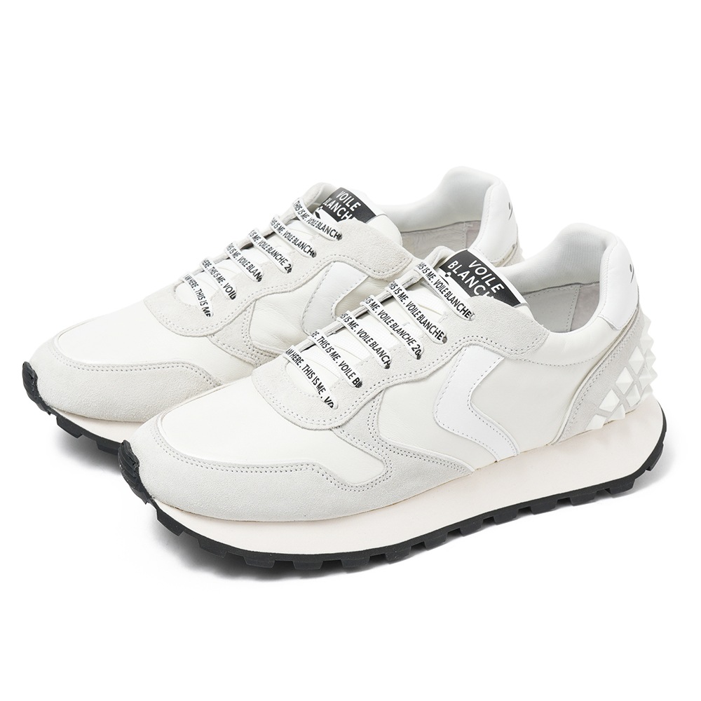VOILE BLANCHE ボイルブランシェ PARIS STUDS スムースレザー・スエード スニーカー 2018942/01 0N01 WHITE