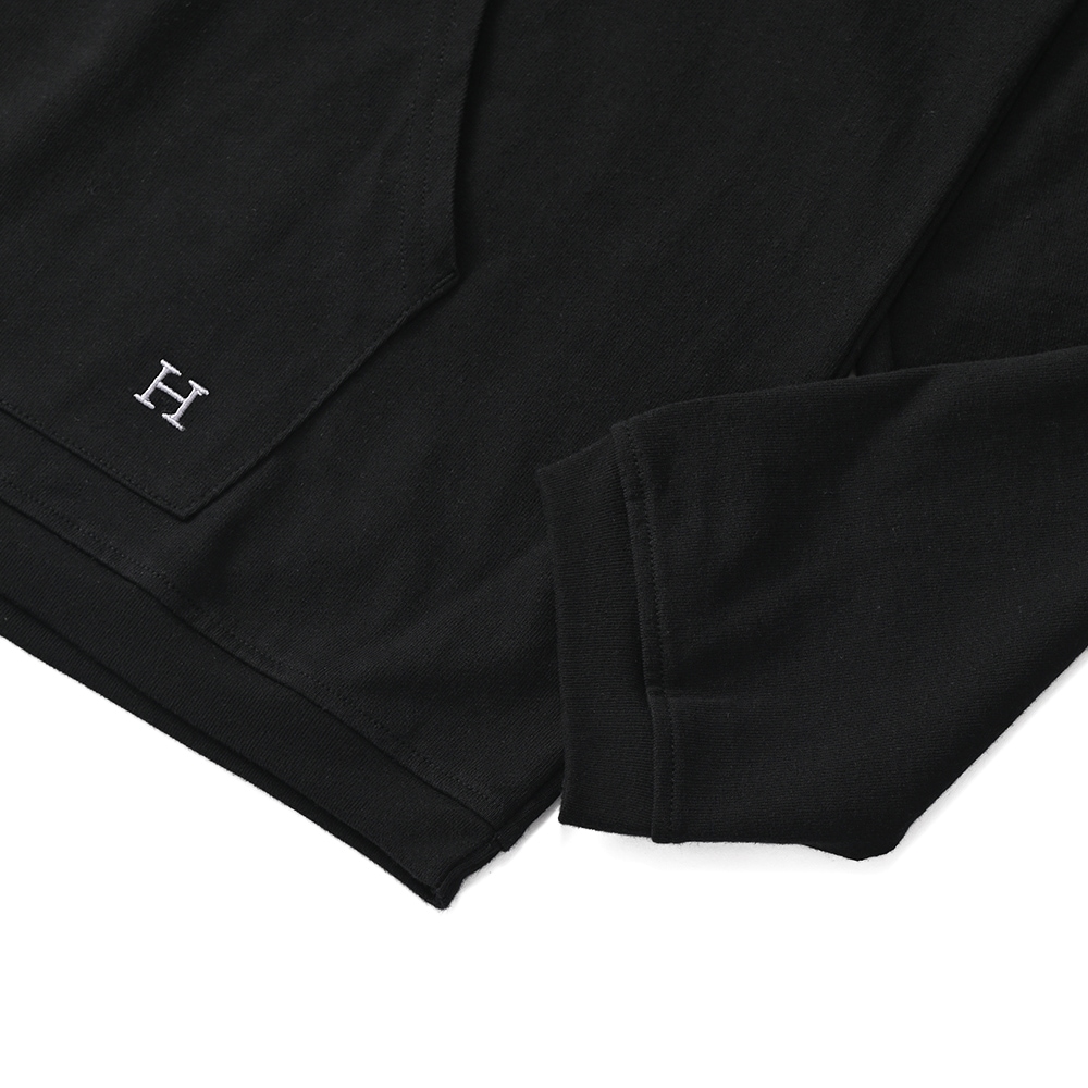 HOLLYWOOD RANCH MARKET ハリウッドランチマーケット Hエンブロイダリー ナローリブパーカ BLACK