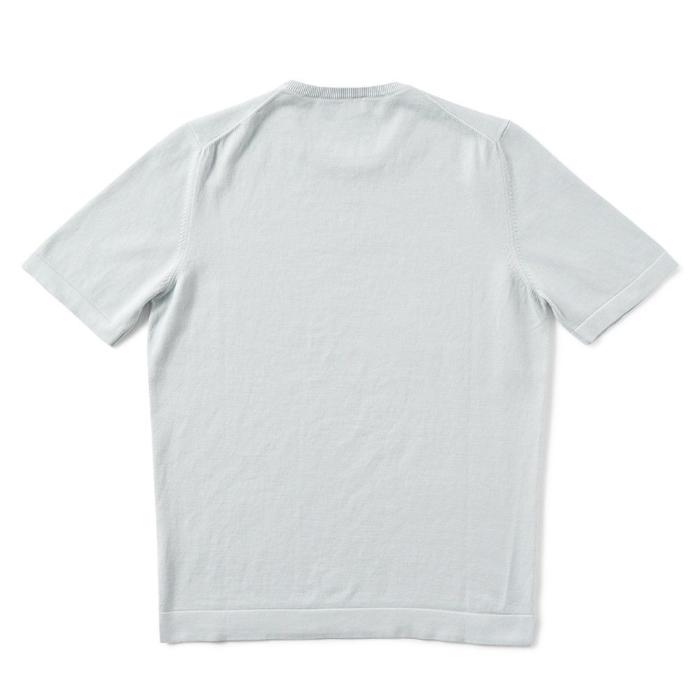 GRAN SASSO グランサッソ ソフトコットン ニット クルーネック ショートスリーブ Tシャツ 58138/18120 ICE GRAY