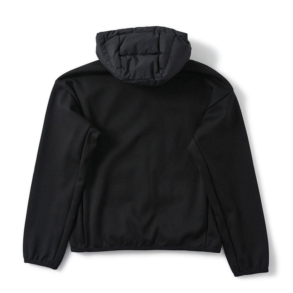 HERNO ヘルノ 2LAYER WINDSTOPPER/DOUBLE STRETCH SWEATER ポリエステル×ジャージ ハイブリッドダウンパーカ JP000112U-52076 BLACK