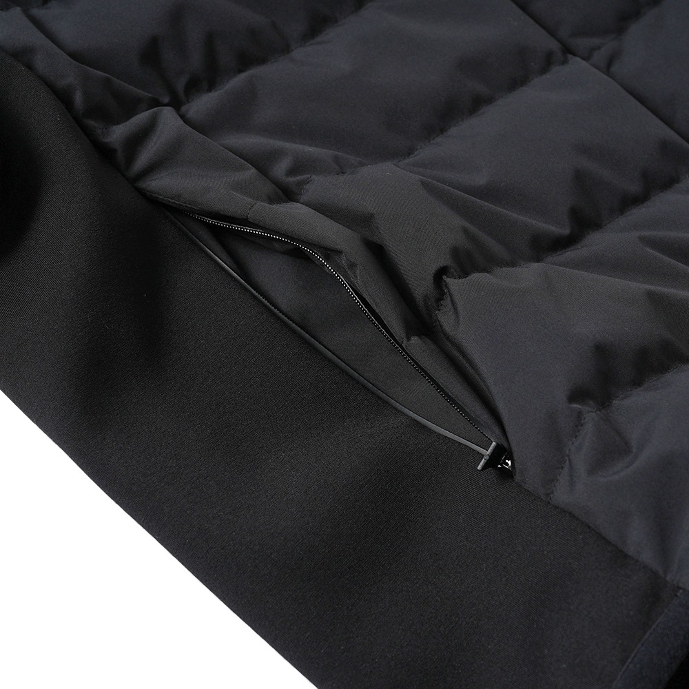 HERNO ヘルノ 2LAYER WINDSTOPPER/DOUBLE STRETCH SWEATER ポリエステル×ジャージ ハイブリッドダウンパーカ JP000112U-52076 BLACK