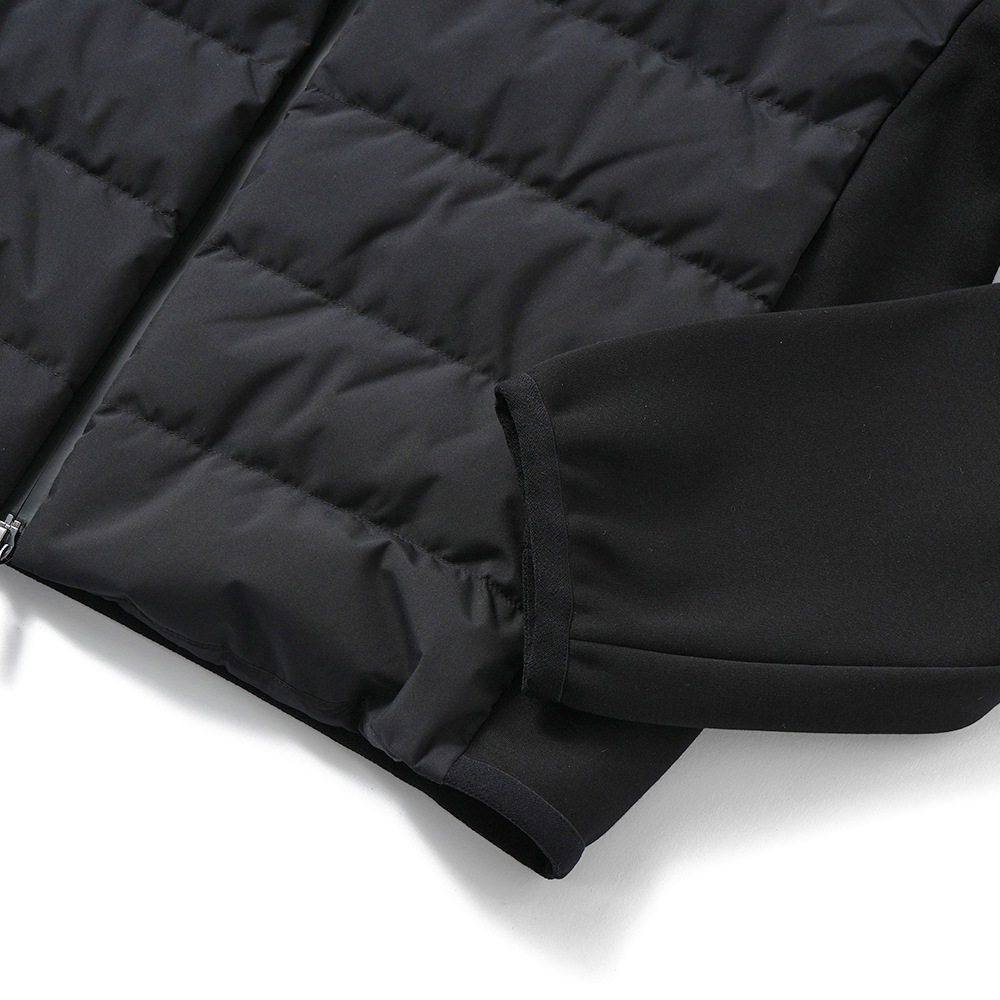 HERNO ヘルノ 2LAYER WINDSTOPPER/DOUBLE STRETCH SWEATER ポリエステル×ジャージ ハイブリッドダウンパーカ JP000112U-52076 BLACK