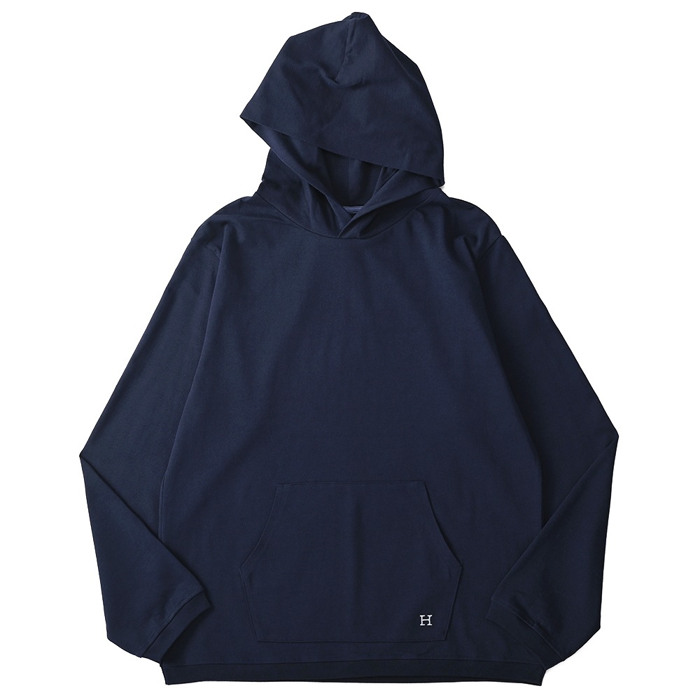 HOLLYWOOD RANCH MARKET ハリウッドランチマーケット Hエンブロイダリー ナローリブパーカ NAVY