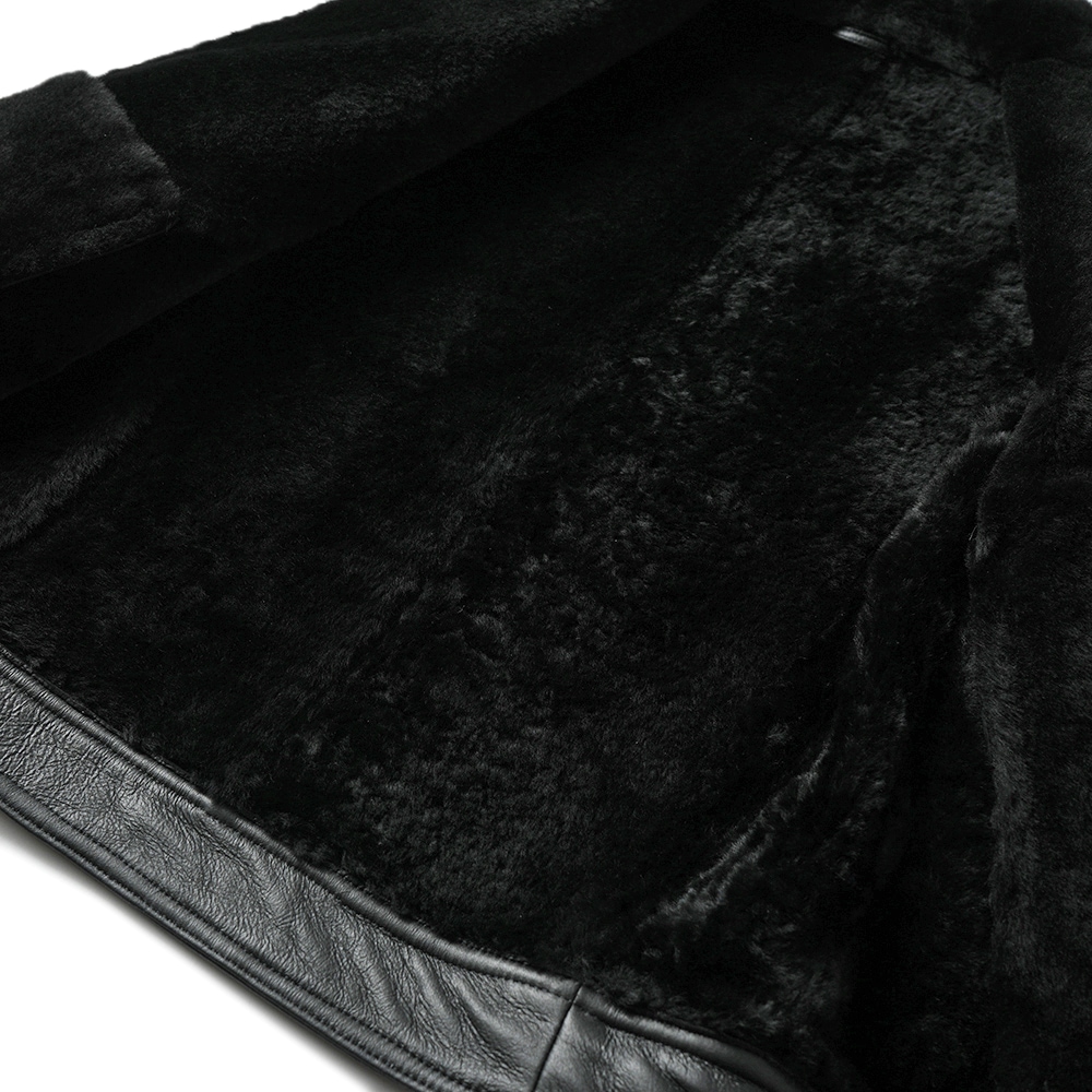 EMMETI エンメティ JURI SP MOUTON ユリ スペシャルムートン シングルライダース ジャケット BLACK