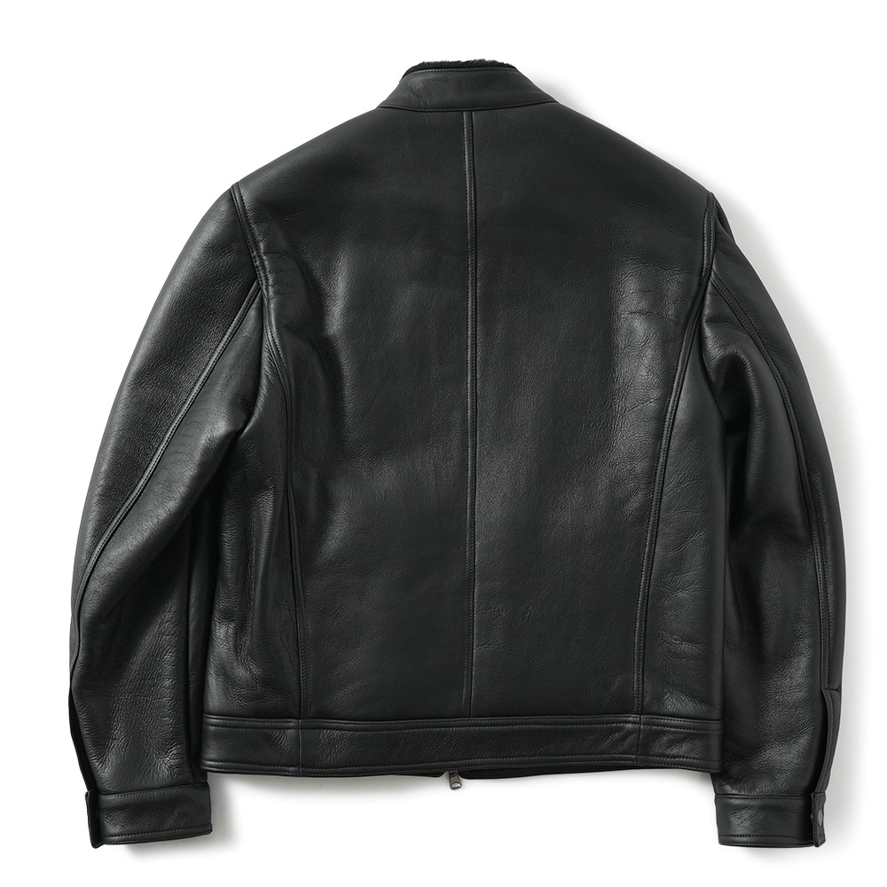 EMMETI エンメティ JURI SP MOUTON ユリ スペシャルムートン シングルライダース ジャケット BLACK