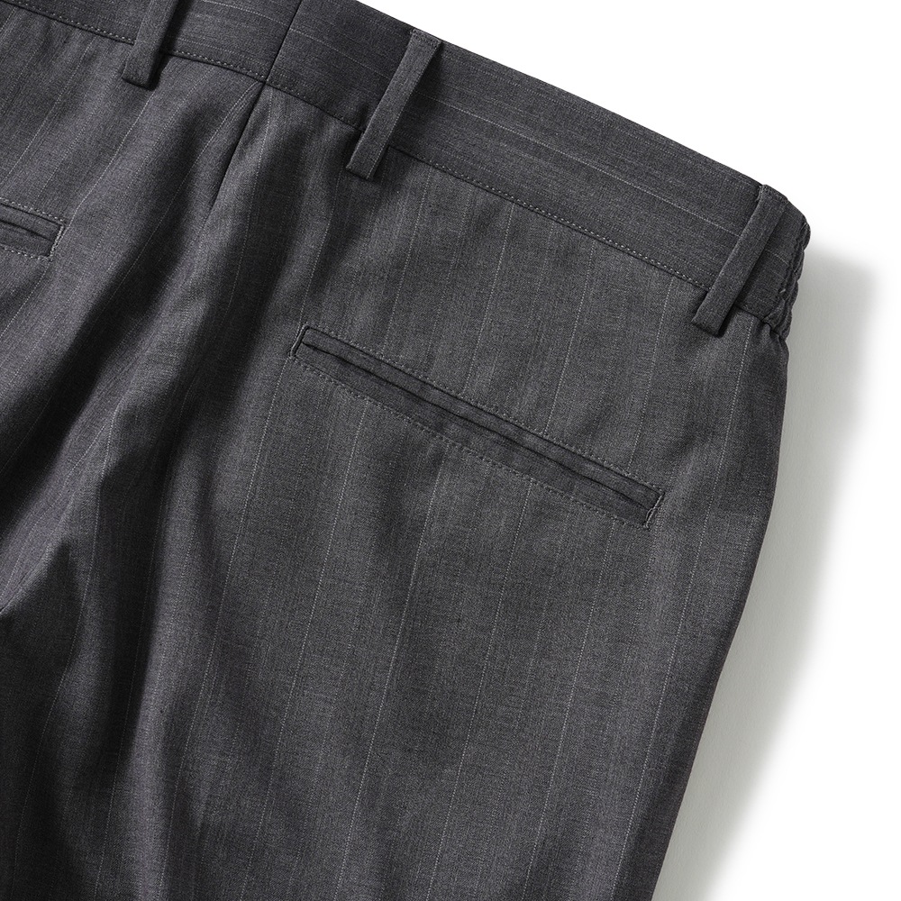 giab's ARCHIVIO ジャブスアルキヴィオ MASACCIO/M1 A3712 マサッチョ ナローペンシルストライプ ドローコードパンツ GREY