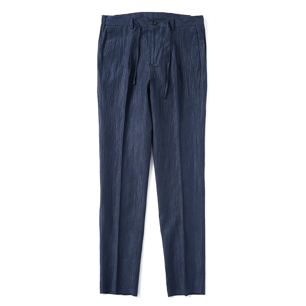 Finjack フィンジャック コットンリネン楊柳 ドローコードトラウザーズ SPL-TXJ005 NAVY