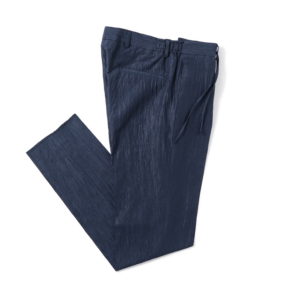 Finjack フィンジャック コットンリネン楊柳 ドローコードトラウザーズ SPL-TXJ005 NAVY