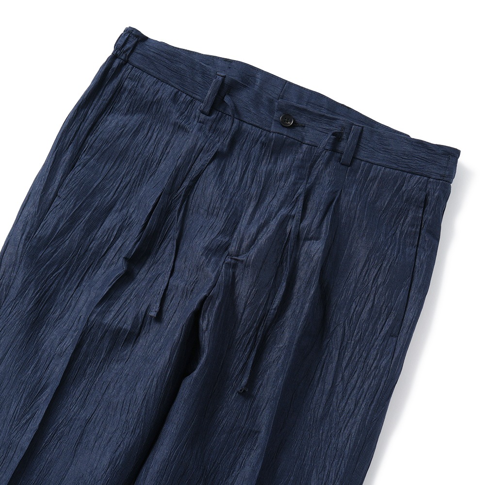 Finjack フィンジャック コットンリネン楊柳 ドローコードトラウザーズ SPL-TXJ005 NAVY