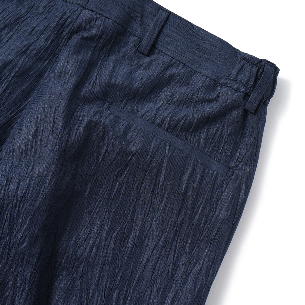 Finjack フィンジャック コットンリネン楊柳 ドローコードトラウザーズ SPL-TXJ005 NAVY