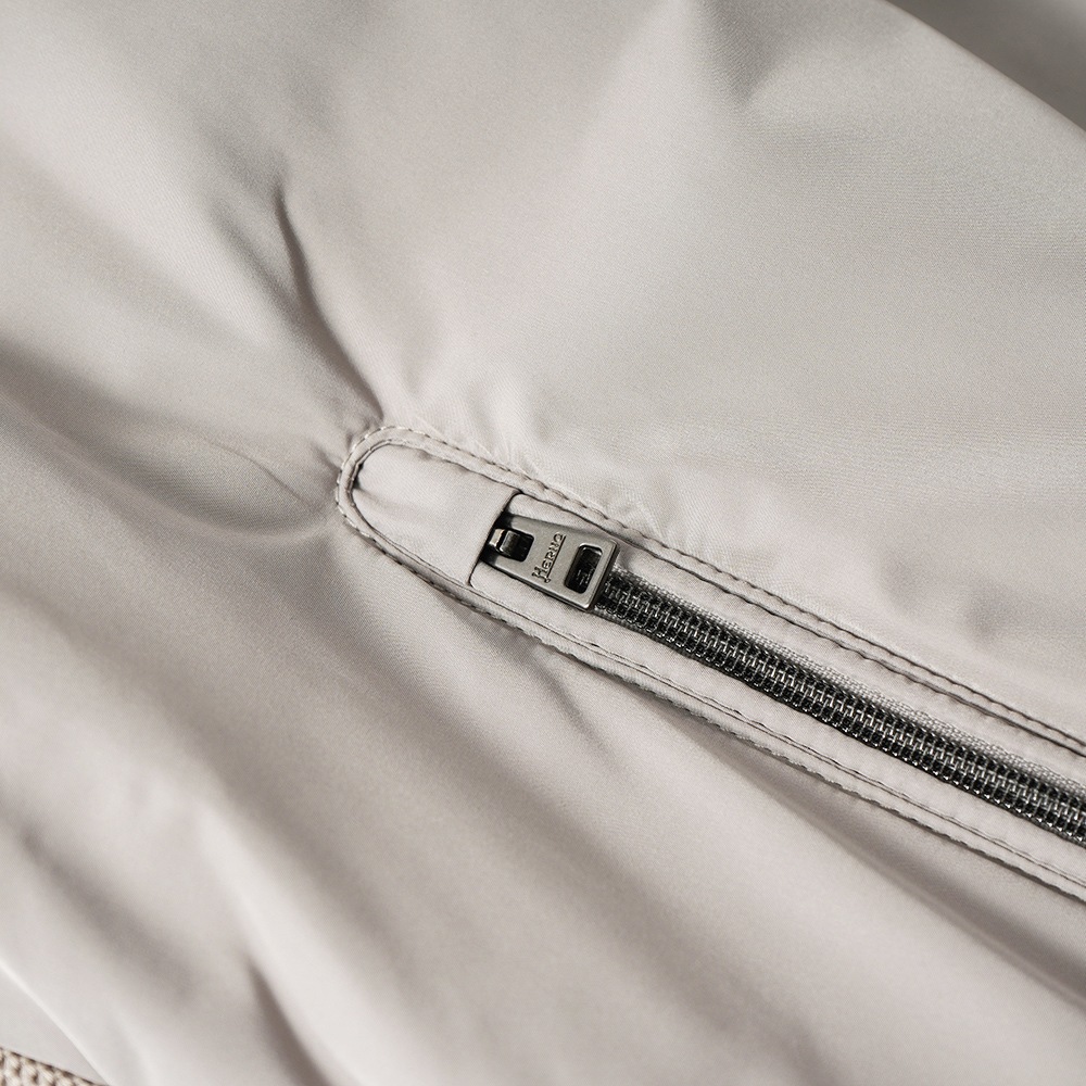 HERNO ヘルノ ポリエステル・コットンピケニット 中綿 ジップアップベスト MC000165U-72056 TAUPE