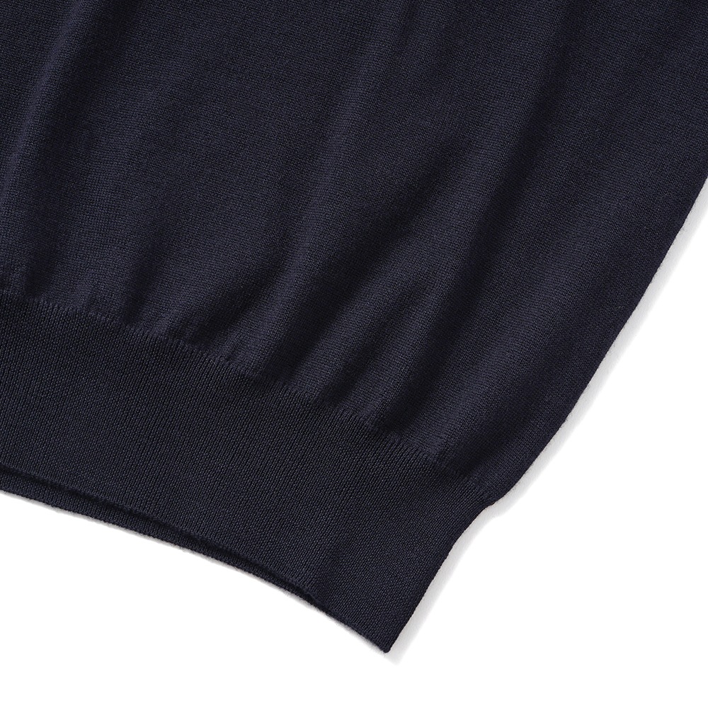Drumohr ドルモア 12G エクストラファインメリノウール クルーネック ニット D9M103DP NAVY