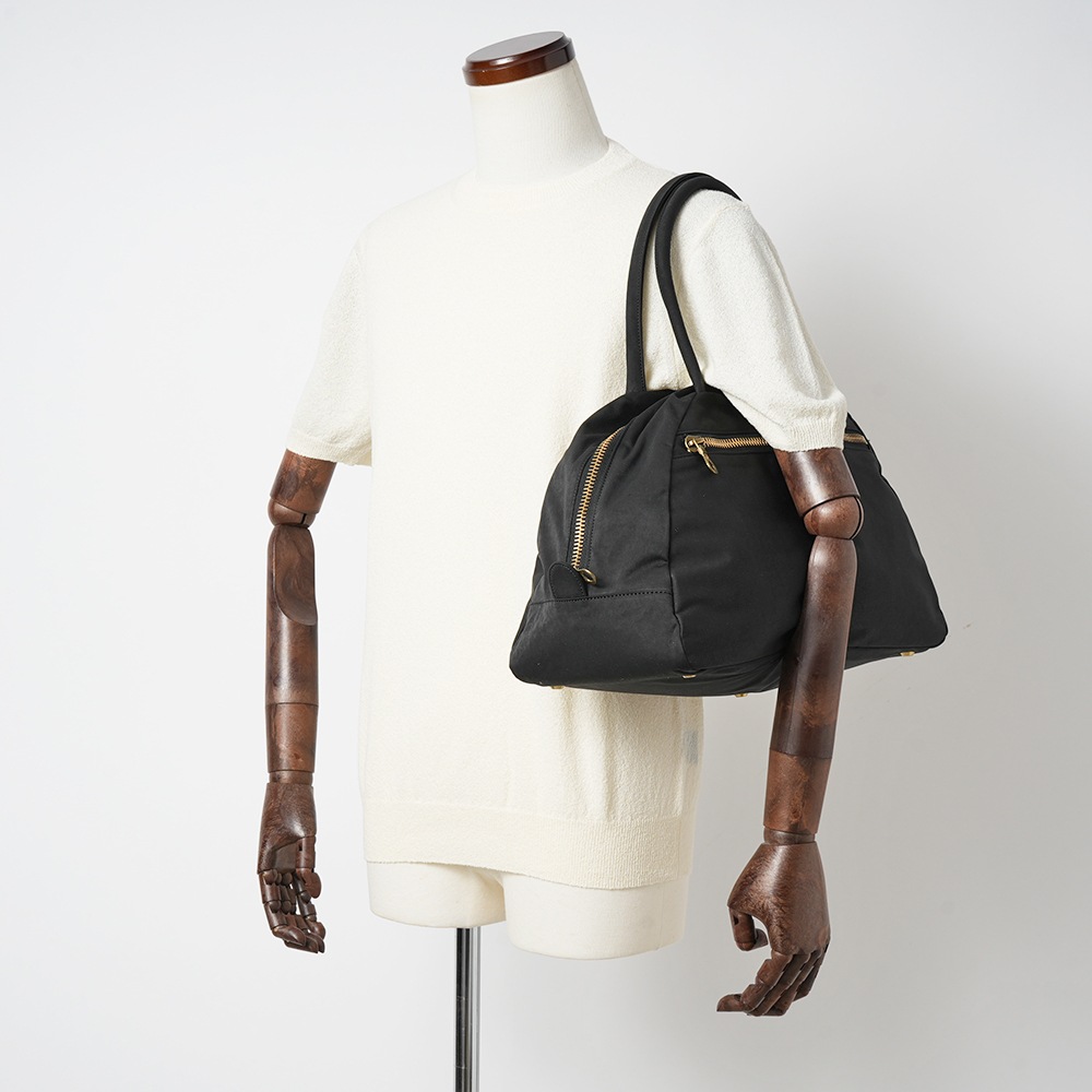 JAS M.B. ジャス エムビー Mini Boston ミニ ボストン ミリクロス ボストンバッグ BLACK
